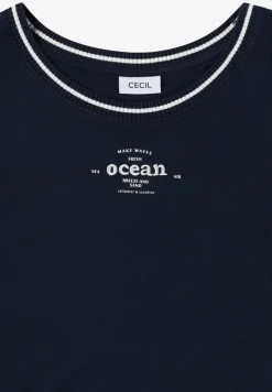 Shirt met geribde details