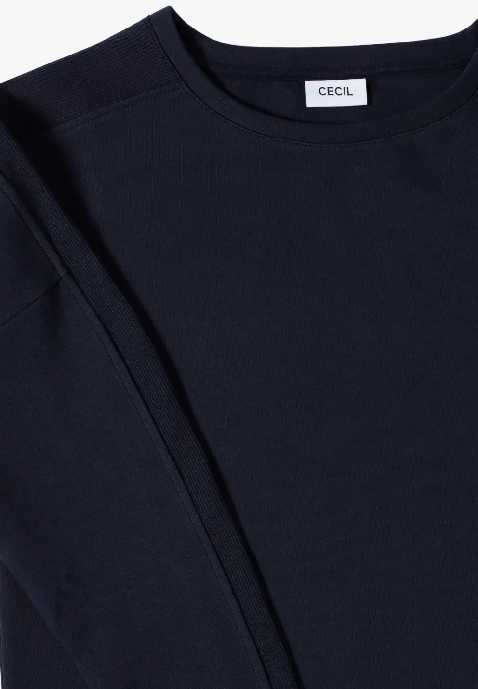 Shirt met geribde strepen