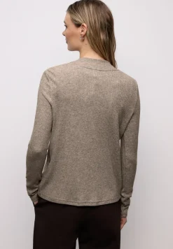 Shirt met geribde structuur