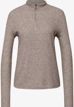 Shirt met geribde structuur