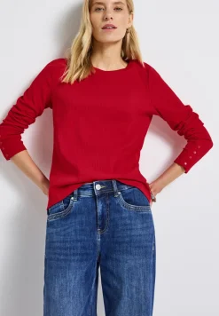 Shirt met geribde structuur