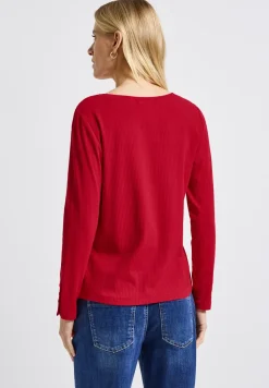 Shirt met geribde structuur