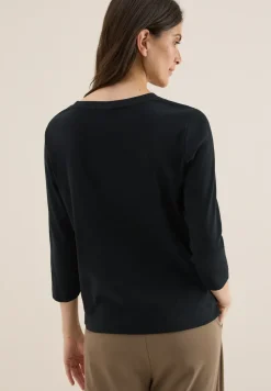 Shirt met geribde structuur