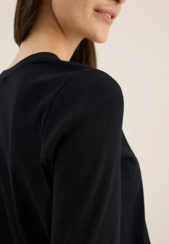 Shirt met geribde structuur