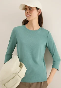 Shirt met geribde structuur