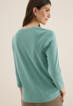 Shirt met geribde structuur