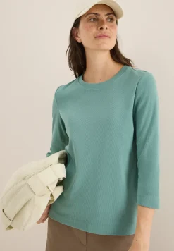 Shirt met geribde structuur
