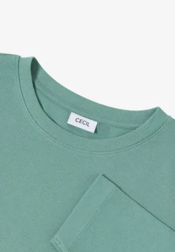 Shirt met geribde structuur