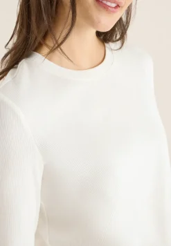 Shirt met geribde structuur