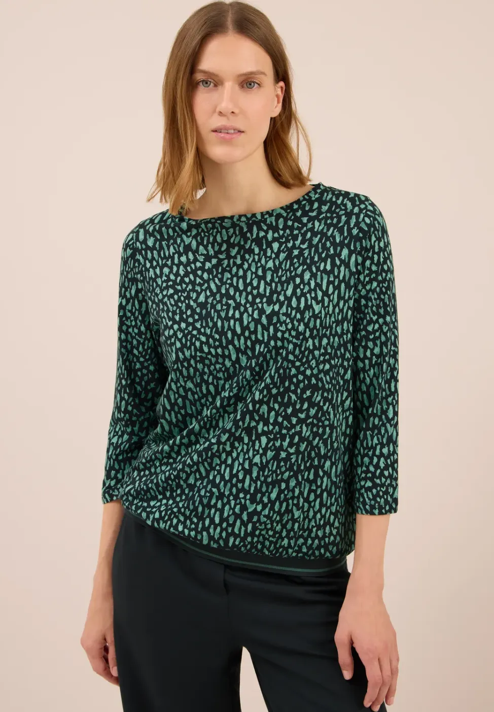 Shirt met geribde structuur