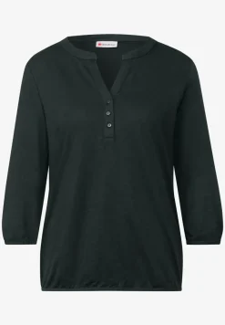 Shirt met gespleten hals