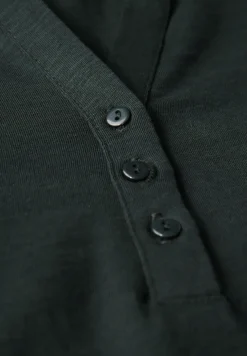 Shirt met gespleten hals