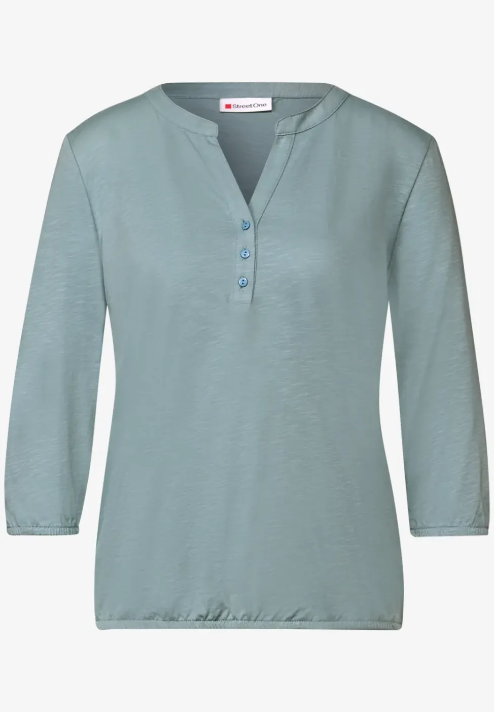 Shirt met gespleten hals