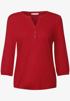Shirt met gespleten hals
