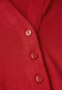 Shirt met gespleten hals