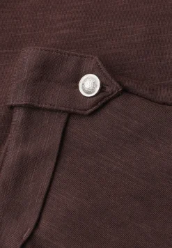 Shirt met gespleten hals en knoopdetails