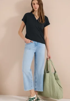 Shirt met gespleten hals in tuniekstijl