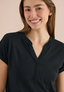 Shirt met gespleten hals in tuniekstijl
