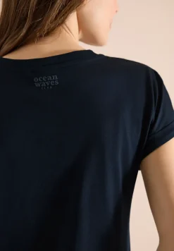 Shirt met gespleten hals in tuniekstijl