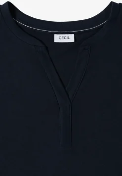 Shirt met gespleten hals in tuniekstijl