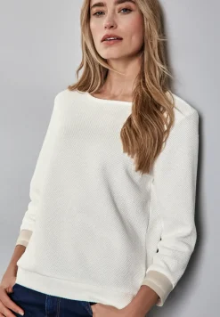 Shirt met gestreepte manchetten