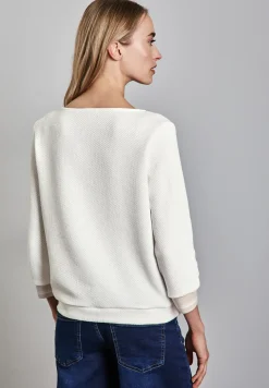 Shirt met gestreepte manchetten