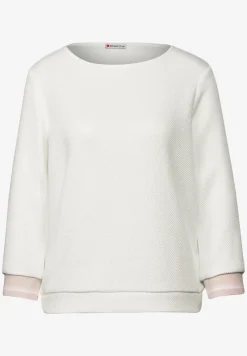 Shirt met gestreepte manchetten