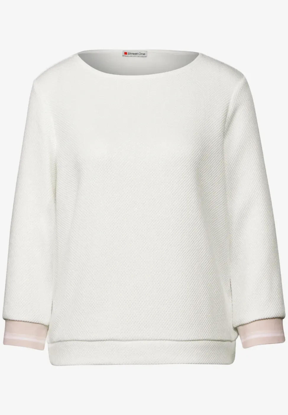 Shirt met gestreepte manchetten