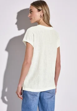 Shirt met gestreepte textuur