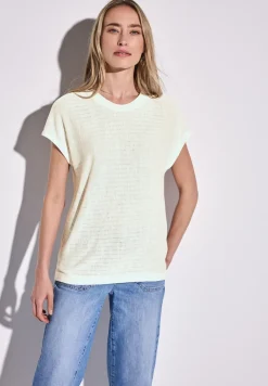 Shirt met gestreepte textuur