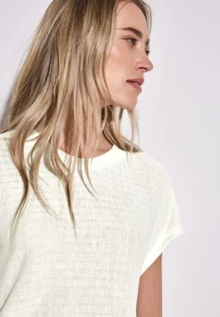Shirt met gestreepte textuur
