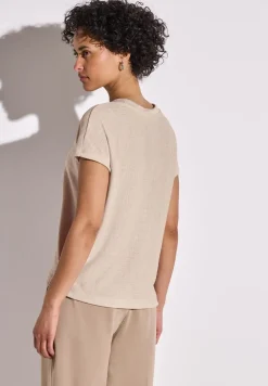 Shirt met gestreepte textuur