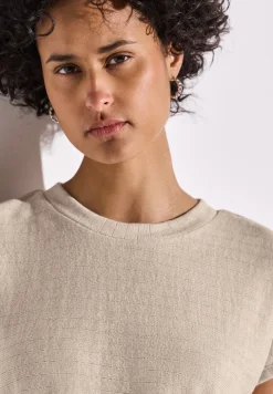 Shirt met gestreepte textuur