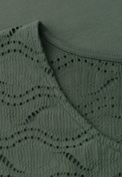 Shirt met gestructureerde mix