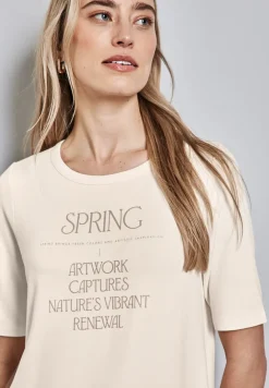 Shirt met glimmende tekst
