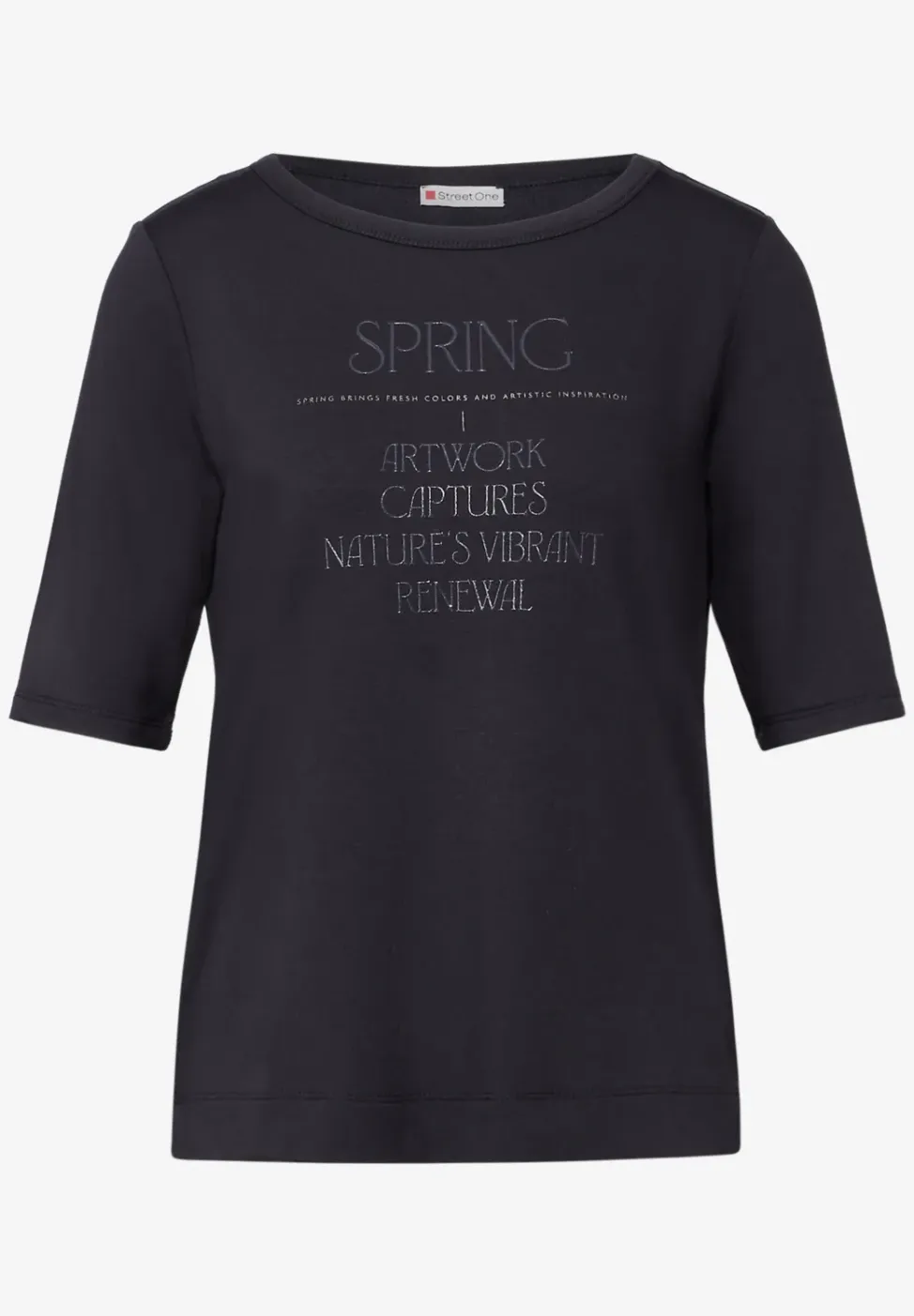 Shirt met glimmende tekst