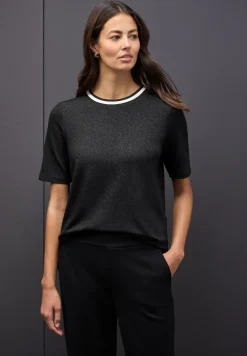 Shirt met glitterdetails