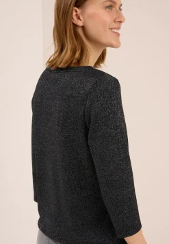 Shirt met glitterdetails