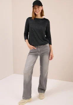 Shirt met glitterdetails