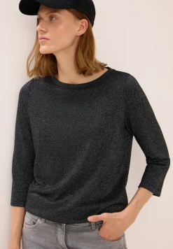 Shirt met glitterdetails