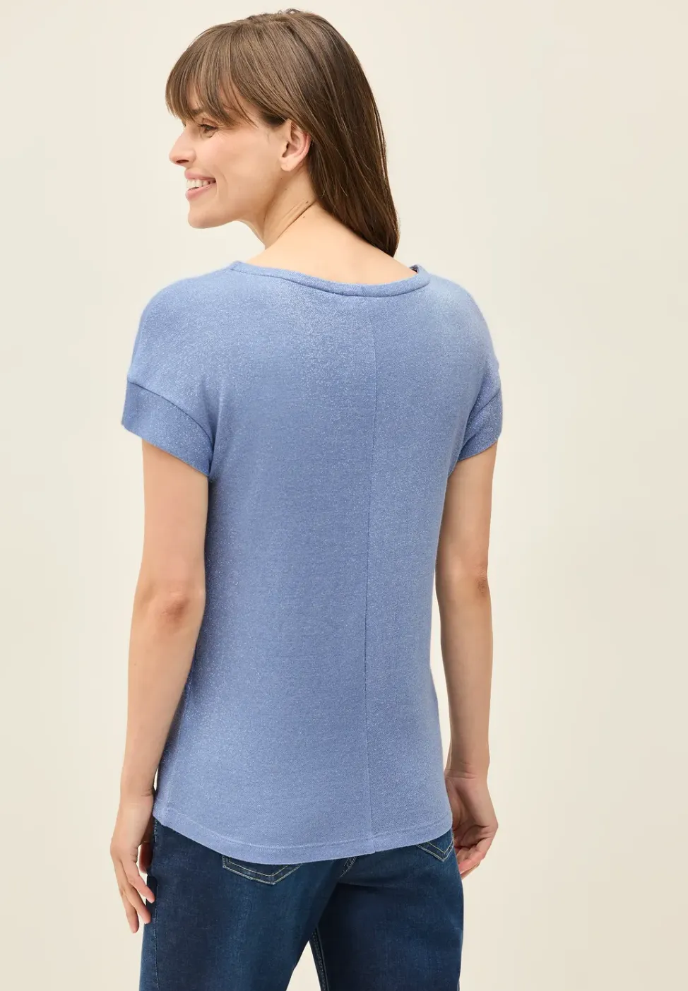 Shirt met glitterdetails