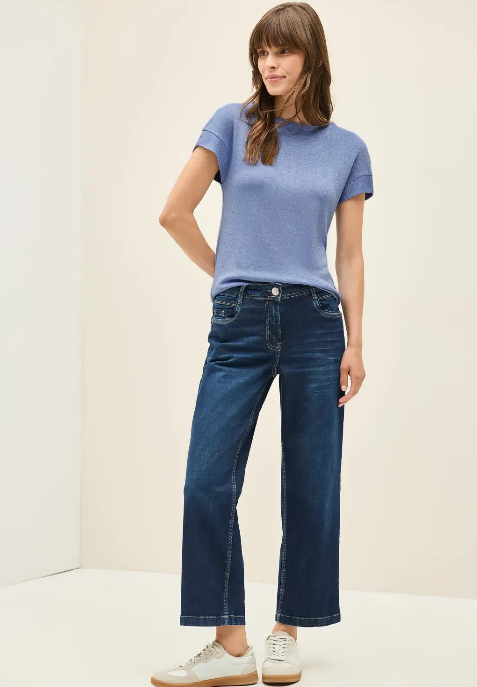 Shirt met glitterdetails