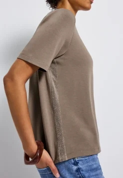Shirt met glitterstrepen