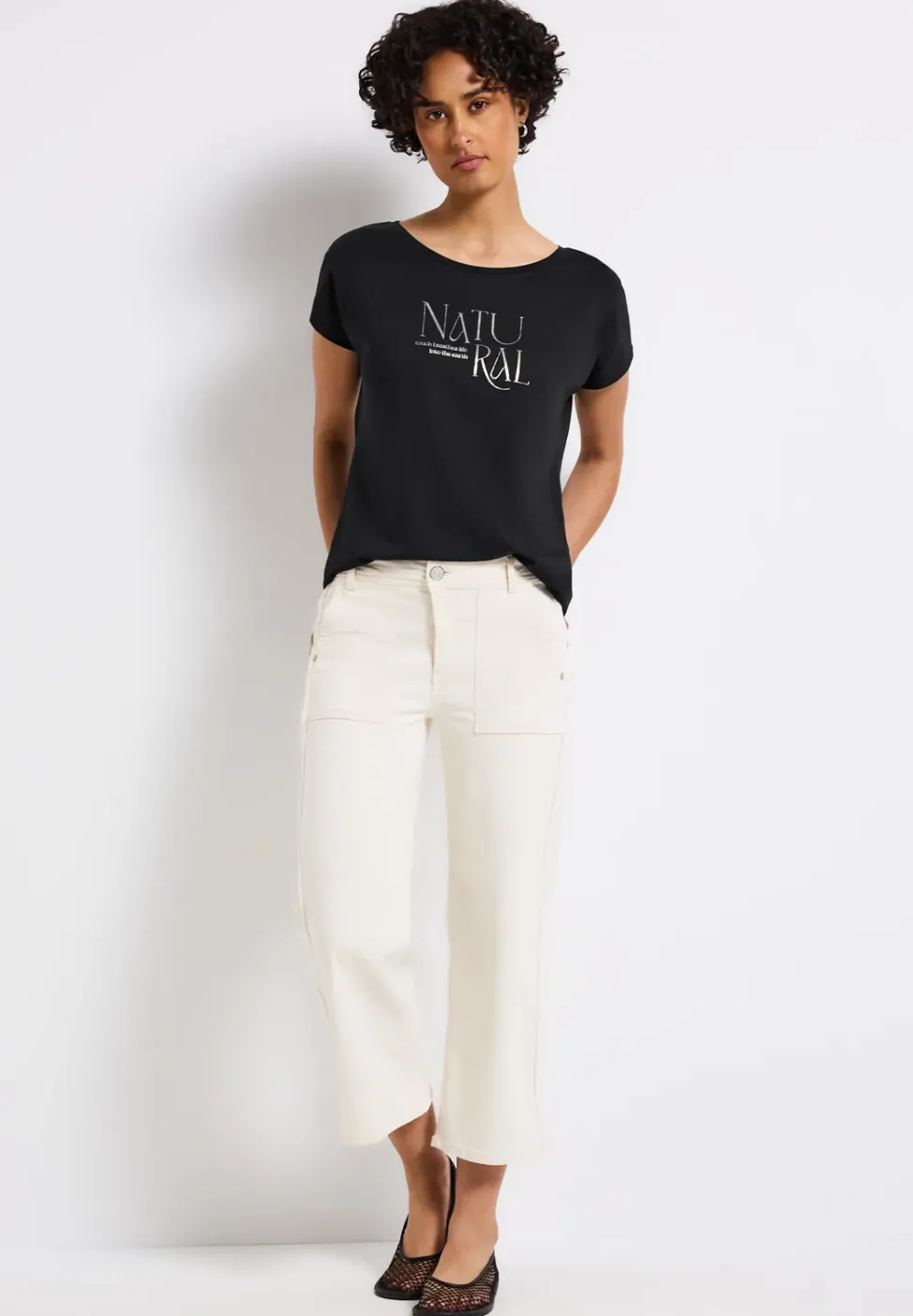 Shirt met glitter tekst