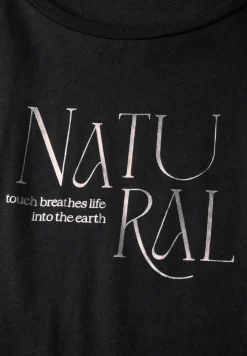 Shirt met glitter tekst