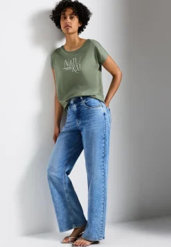 Shirt met glitter tekst