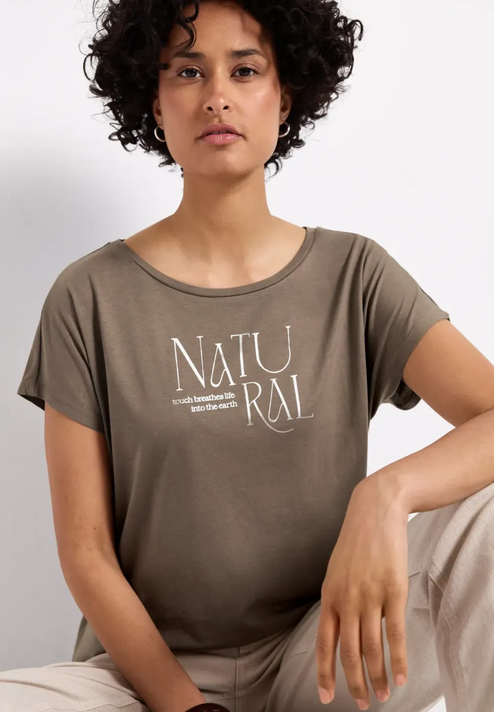 Shirt met glitter tekst