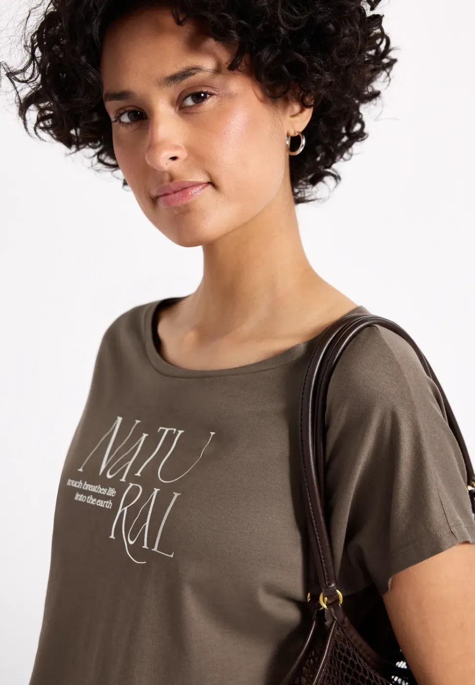 Shirt met glitter tekst