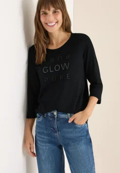 Shirt met glitter tekst