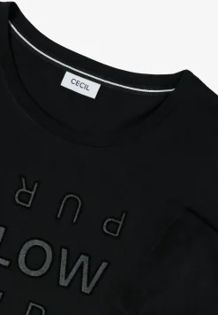 Shirt met glitter tekst